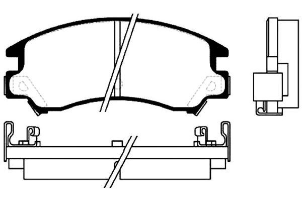 KAVO PARTS Bremžu uzliku kompl., Disku bremzes BP-8003